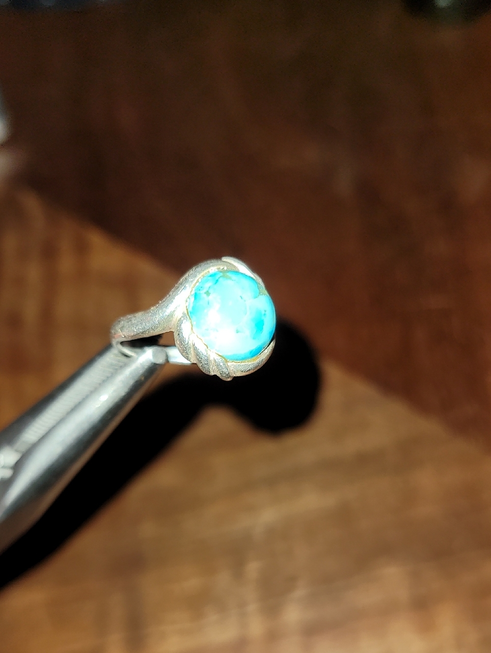 Vintage. Sterling Silver. Sleeping Beauty Turquoise Ring. Size 8.0